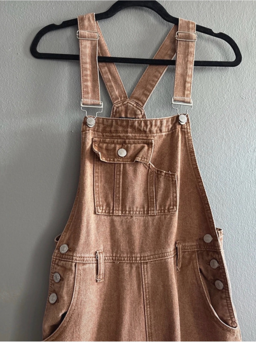 Brown Denim Overalls
